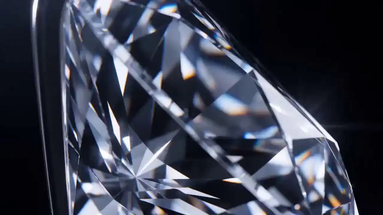 A sparkling diamond rotates under dramatic dark studio lighting in a detailed macro shot using Seedance 2 Mini.